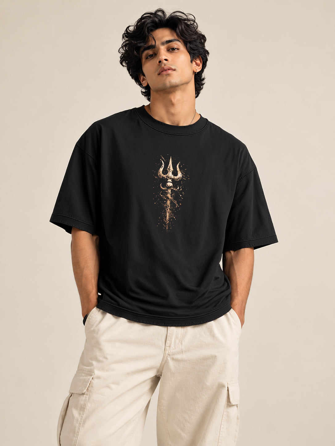 Lord Shiva Musical Aura Oversized T-Shirt