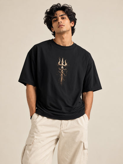 Lord Shiva Musical Aura Oversized T-Shirt