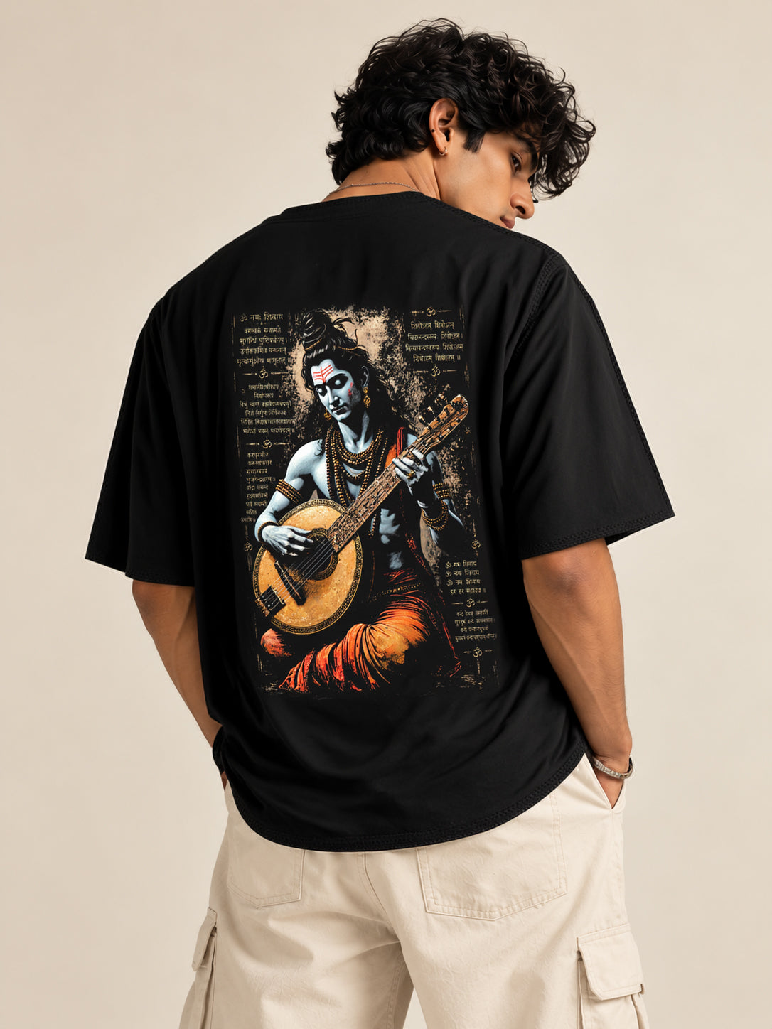 Lord Shiva Musical Aura Oversized T-Shirt