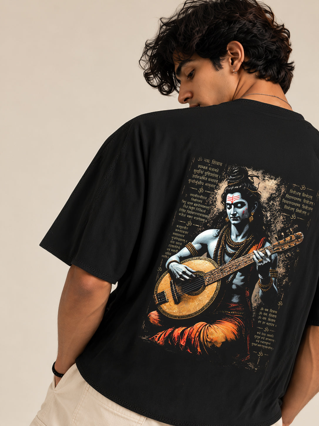 Lord Shiva Musical Aura Oversized T-Shirt